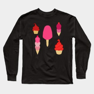 Cute Ice Cream Combo Long Sleeve T-Shirt